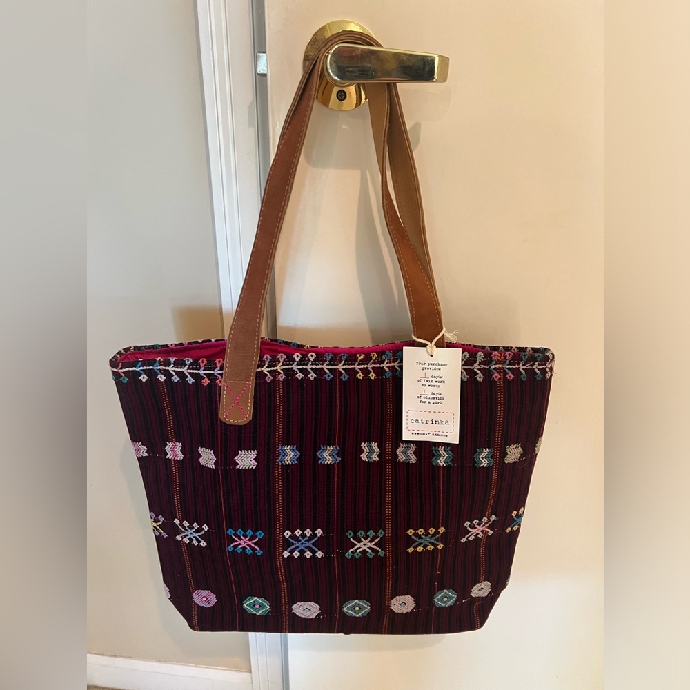 Catriinka handmade tote. NWT, never used and colorful.